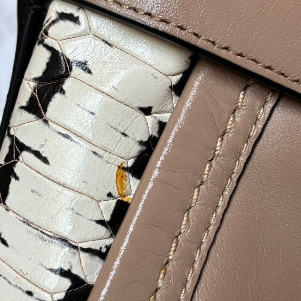 Coach swagger colorblock bag taupe and snake print - Picture 4 of 14